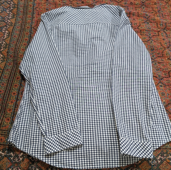 Pendleton Plaid & Check Button Down Womens White/Blue Size Large - Picture 4 of 5